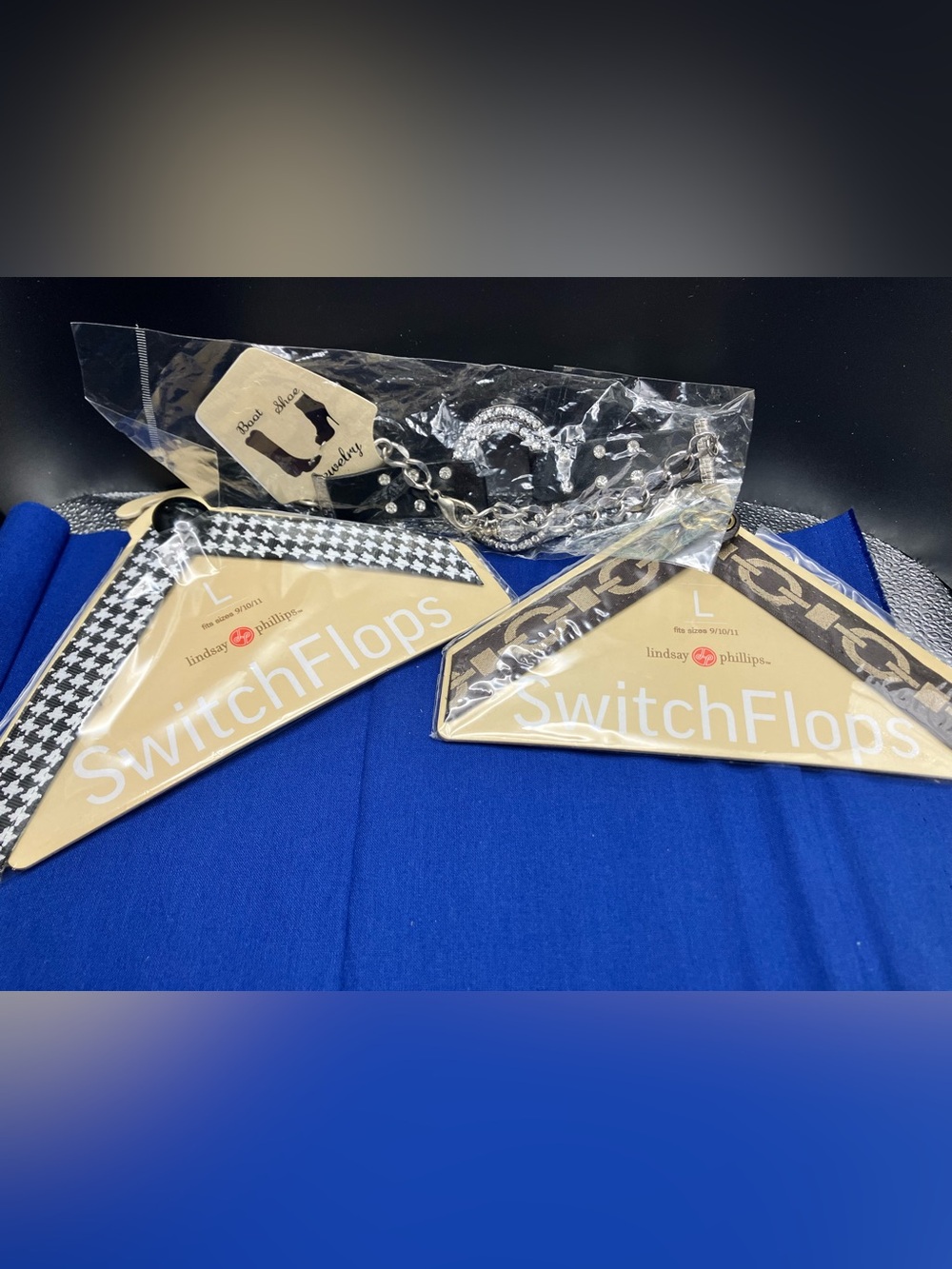 SwitchFlops Flip Flop Straps and Rhinestone Chain Accessory